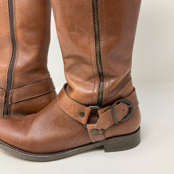 Aldo Brown Leather Riding Boots - Picture 4 of 14